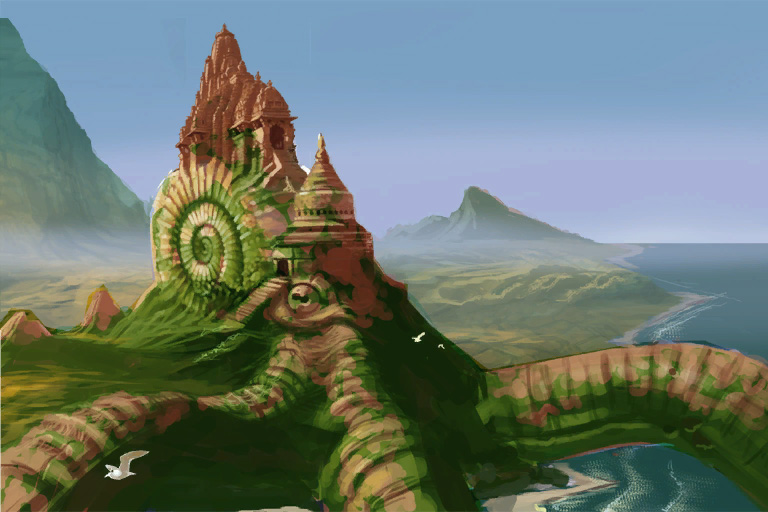 Dragon Isles concept art from the credits and art book, depicting D. Dragon Isles concept art from the credits and art book, depicting D.