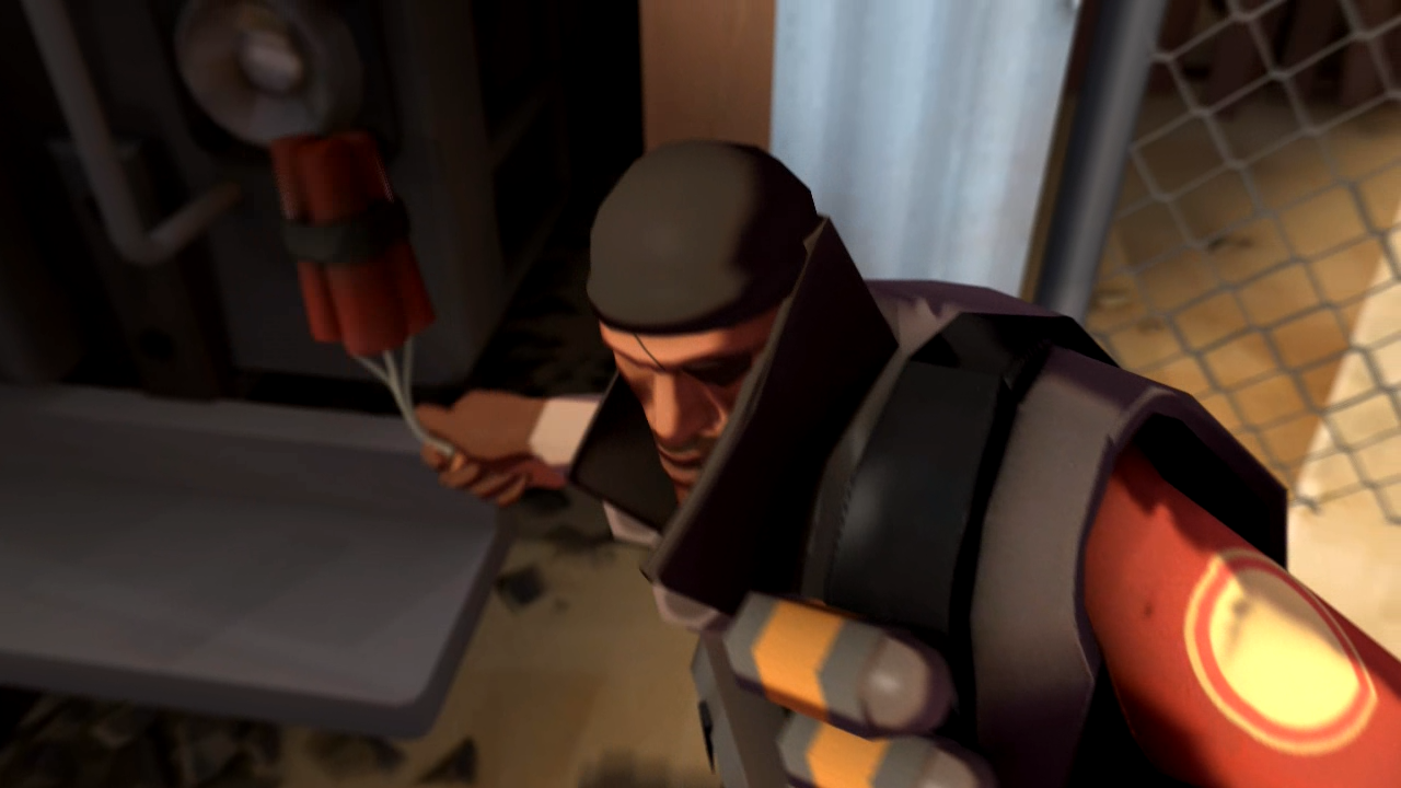 The Demoman holding the dynamite pack.