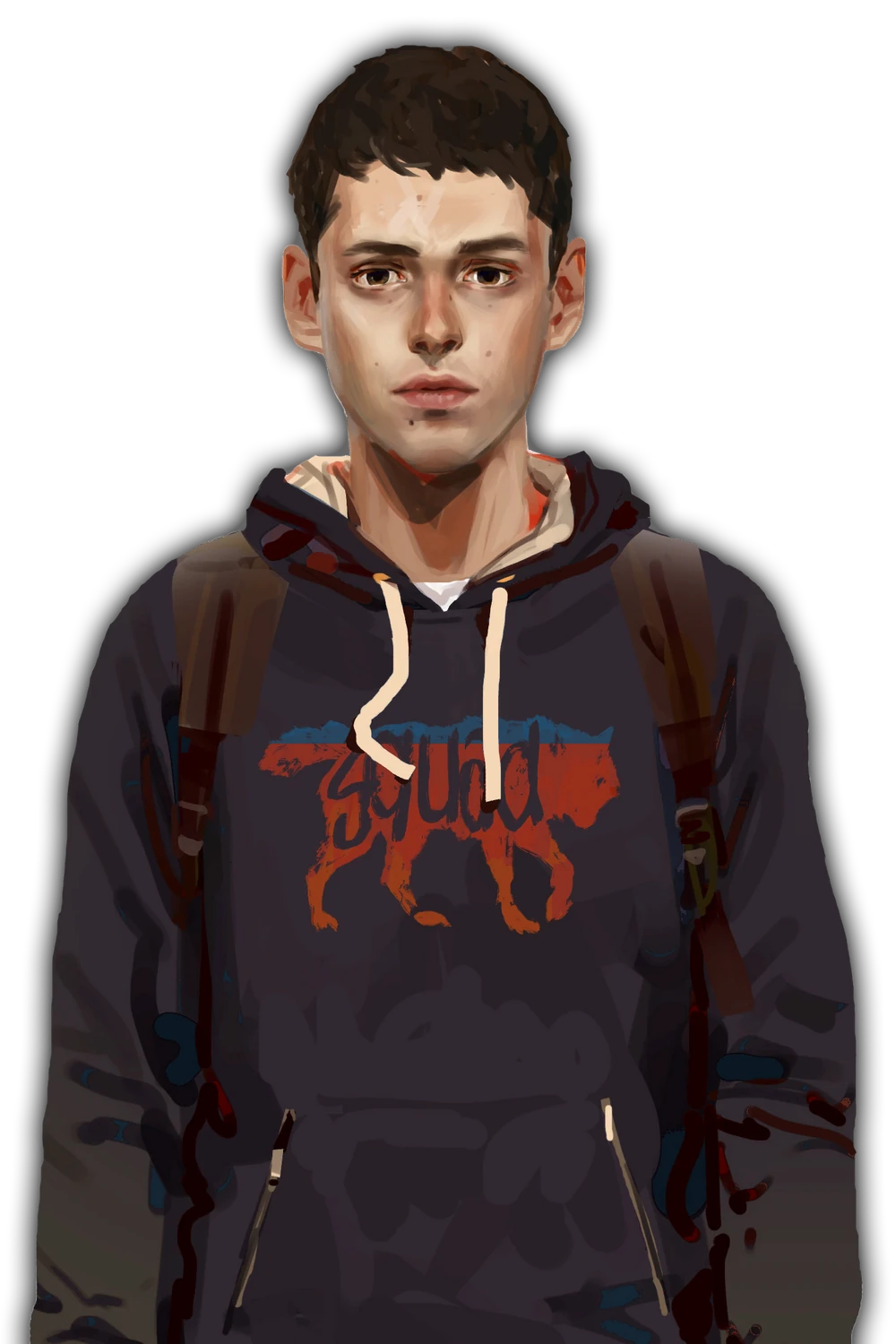 Concept art of Sean, intended to be used in a "recap screen".