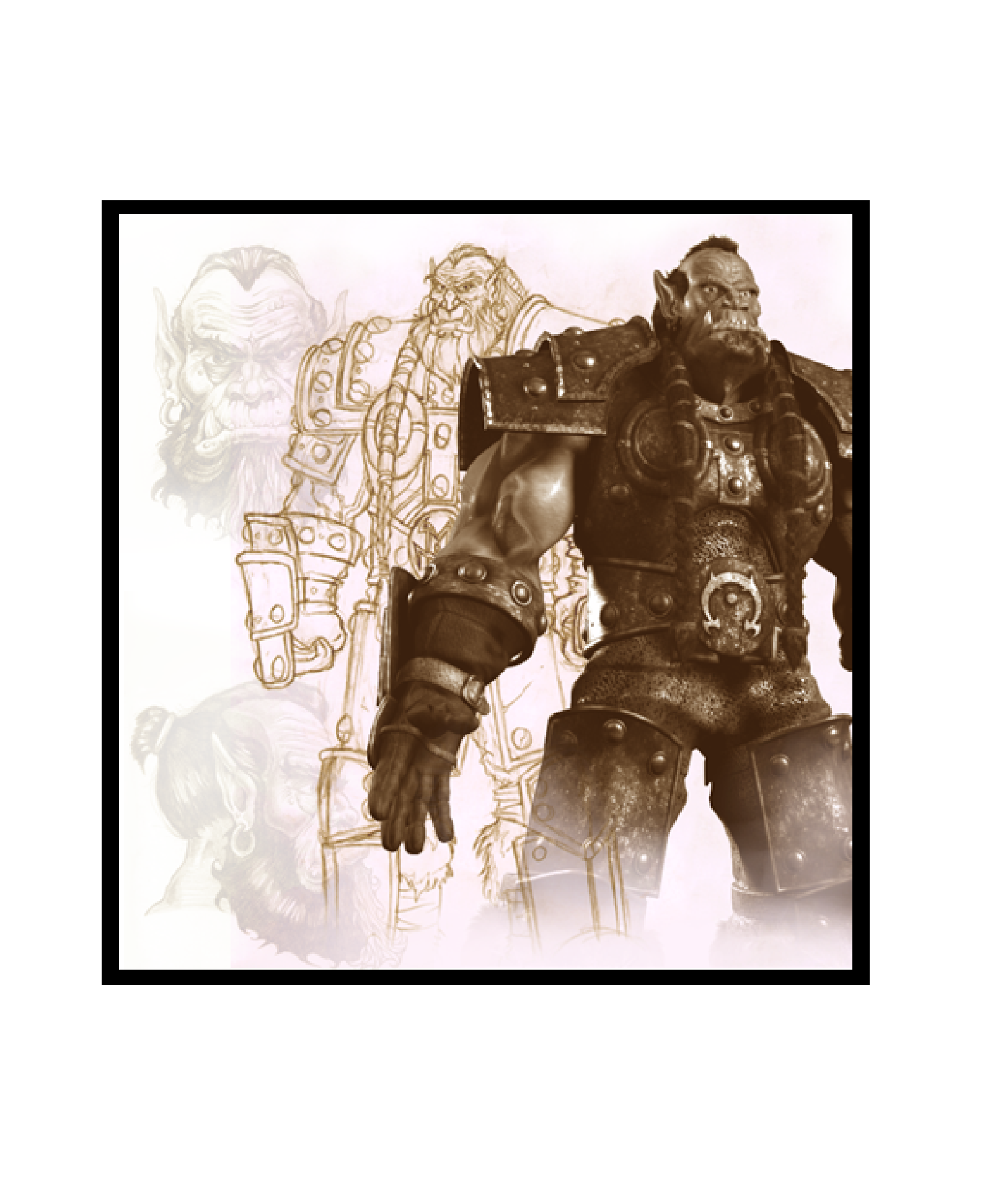 Concept art and render of Thrall. Concept art and render of Thrall.