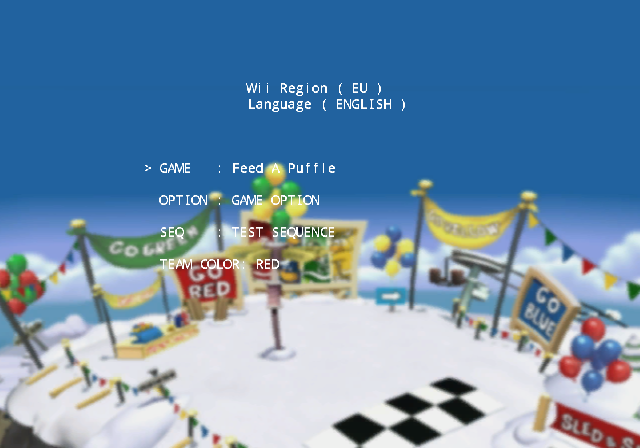 The main Select Screen