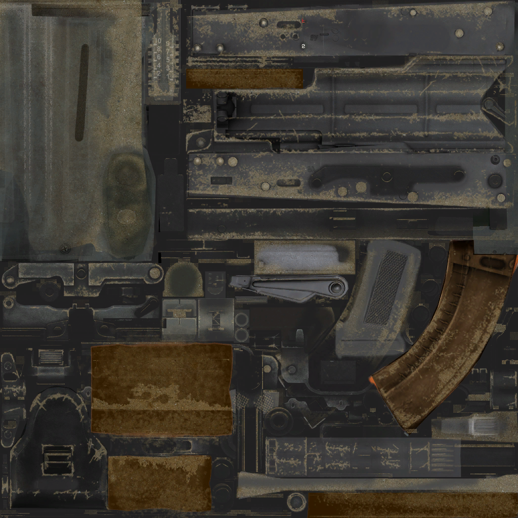 The AKS-74u with grungier textures. The AKS-74u with grungier textures.