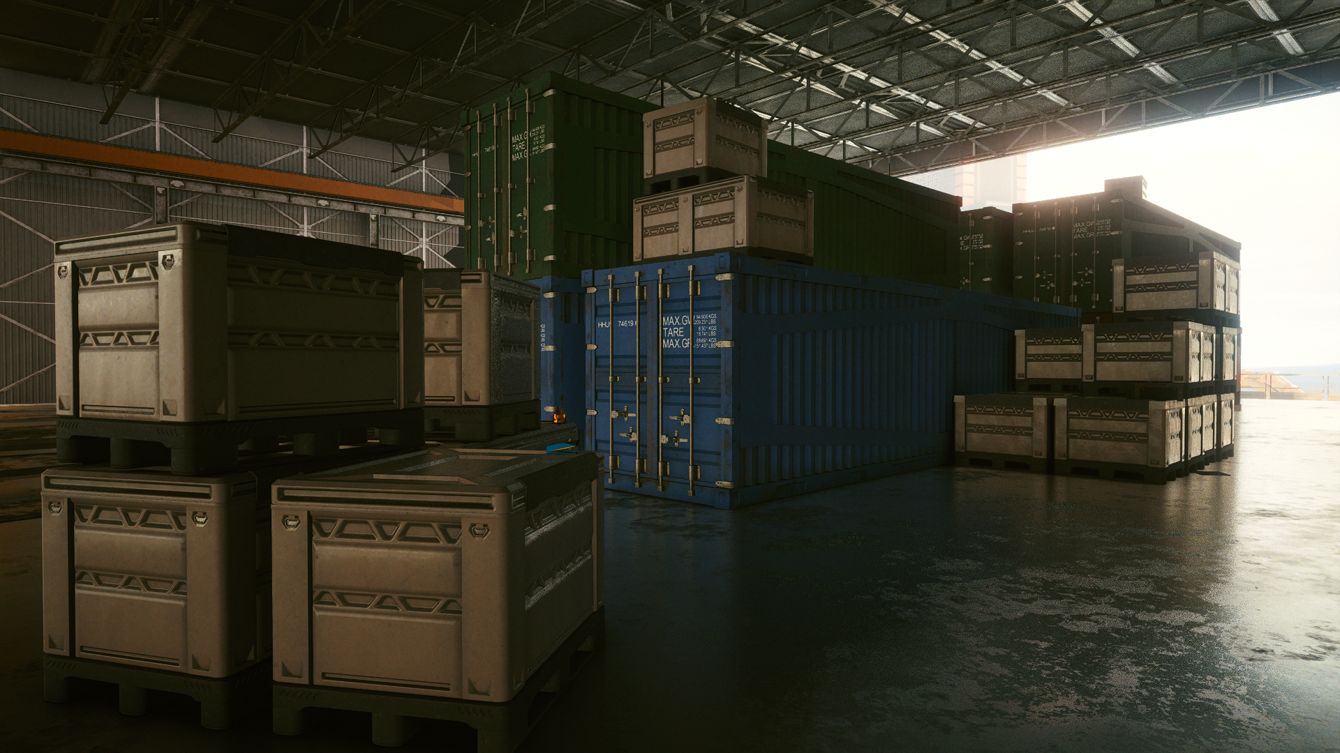 Some shipping containers with loot placed on them here Some shipping containers with loot placed on them here