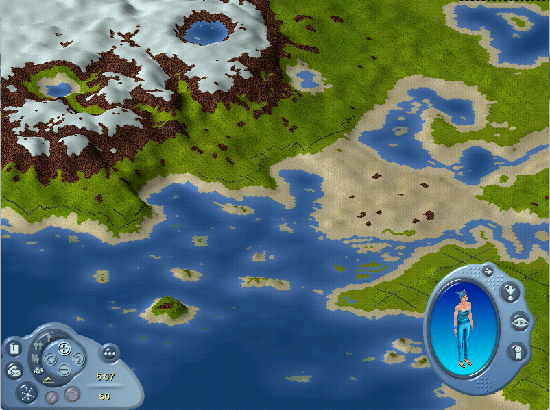 The Map View screen with an Avatar logged in The Map View screen with an Avatar logged in