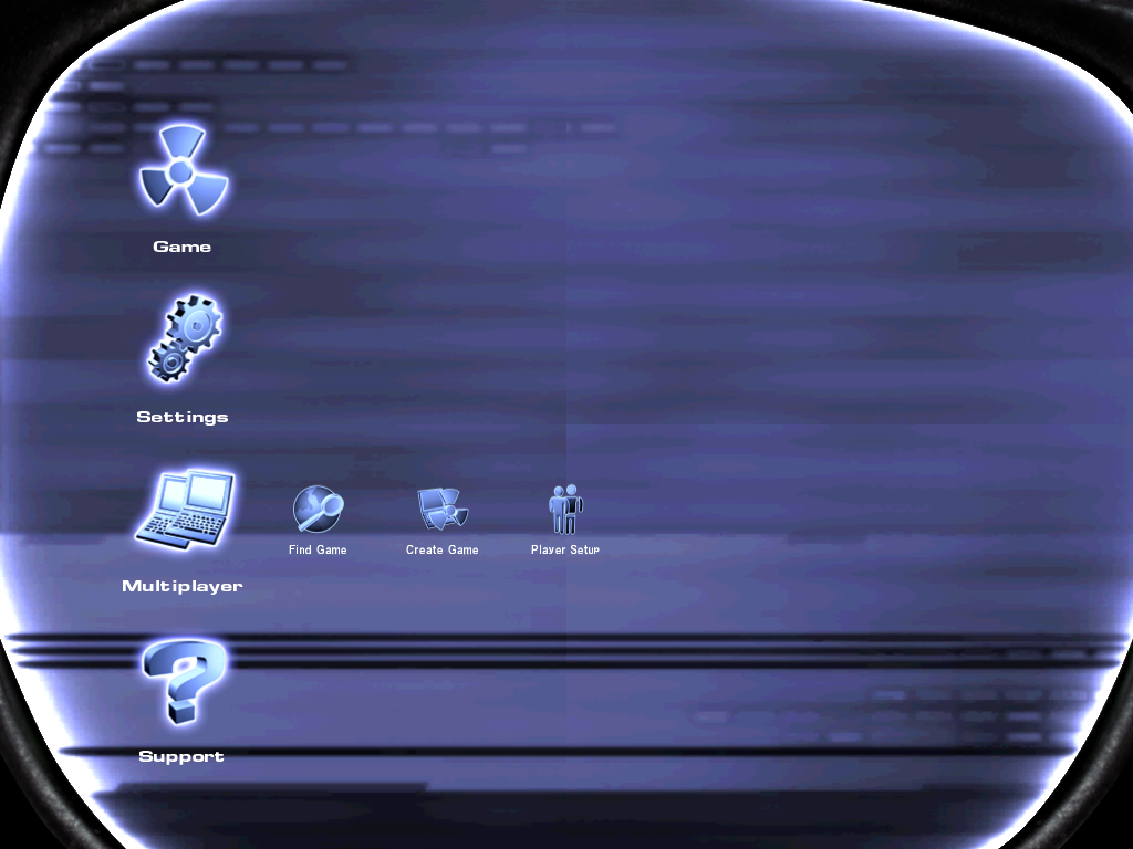 Multiplayer menu category and options.