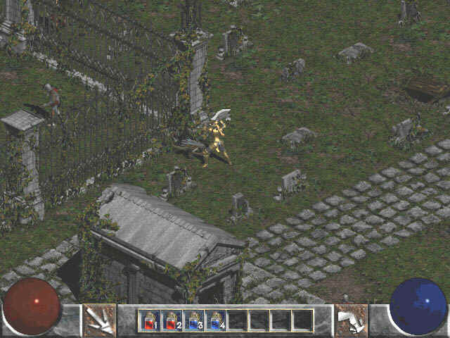 E3 1999 image. Different enemy spawning patterns. Normally this area would be only full of undead monsters, but it's got a quill rat here.