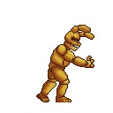 A version of the ending cutscene but in the main map sprite style of the Yellow Rabbit tripping into the ballpit net.