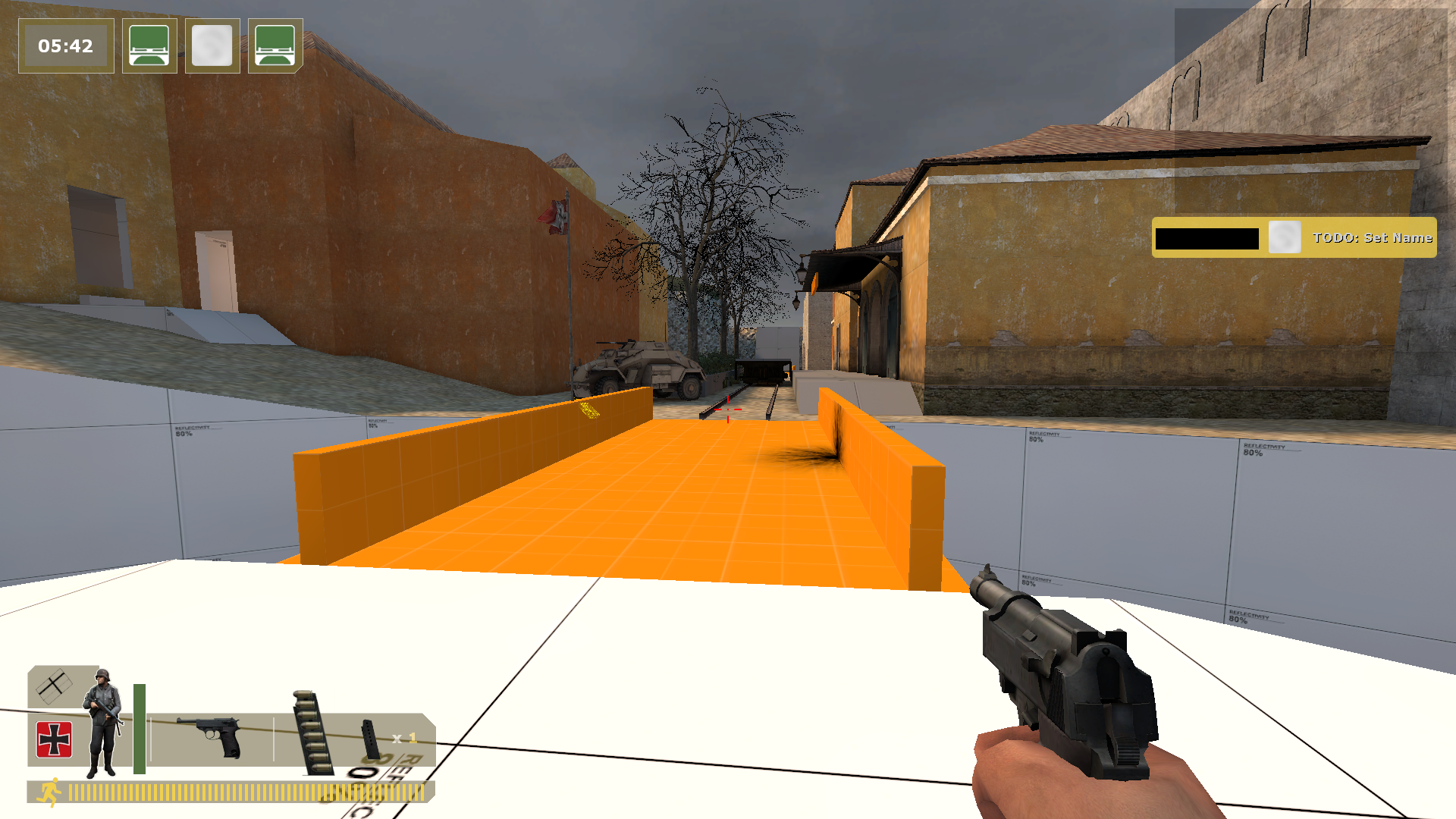 The message displayed after a bomb explodes still displays the "to do" for the developers.