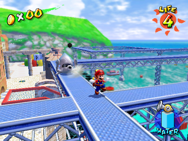Bloopers are of a slightly different design, with a shiny effect applied to them. More orange/red buoys. The goop in the water is using an earlier design that can still be found in the game files.