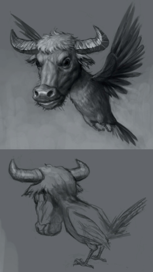 Artwork of the Mock Sparrow (male). Artwork of the Mock Sparrow (male).