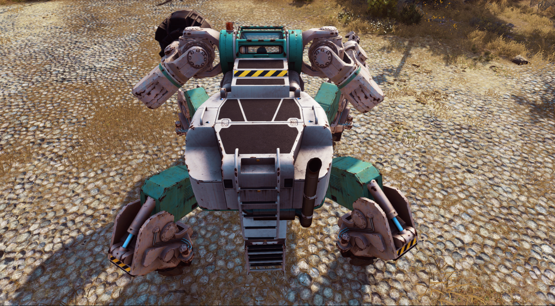 Rear view of the civilian mech.