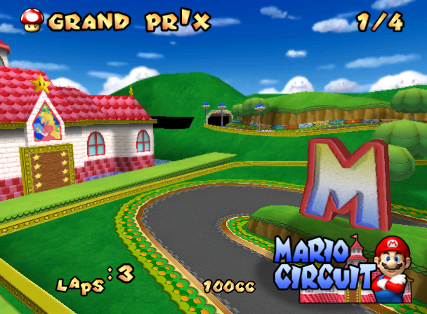 Mario Circuit - A debug model is drawn inside the tunnel. Mario Circuit - A debug model is drawn inside the tunnel.