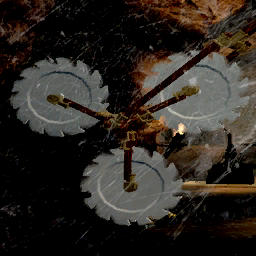 Chalice Challenge, featuring anachronistic buzz saws. Chalice Challenge, featuring anachronistic buzz saws.