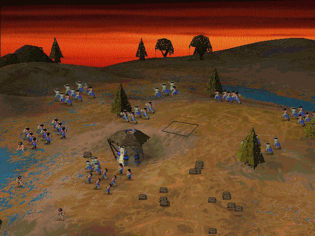Note the black square, this seems to be an early editor/debug cursor highlighting the current ground tile/polygon. Note the black square, this seems to be an early editor/debug cursor highlighting the current ground tile/polygon.