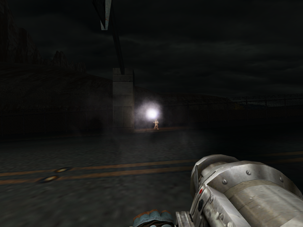 Firing a Tac-Nuke at an enemy.