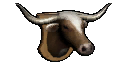 An icon of a mounted bull head.