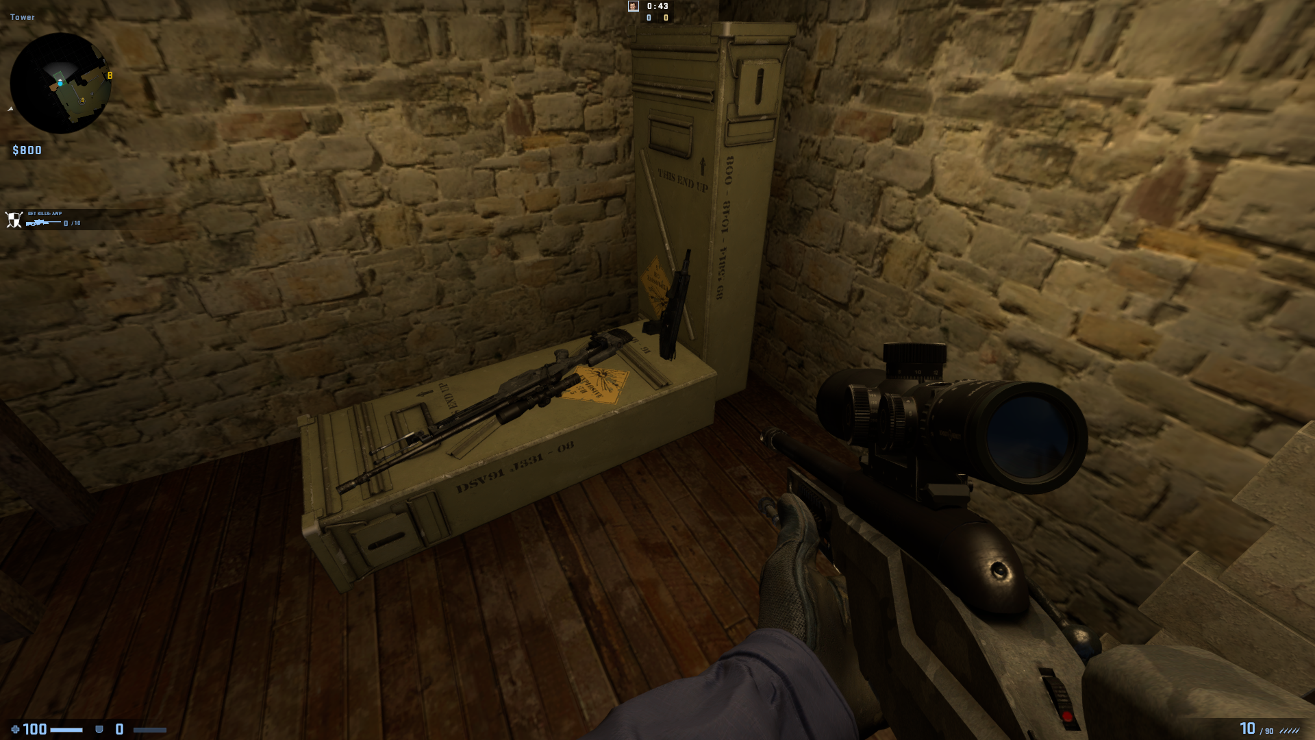 One of the available weapon caches. One of the available weapon caches.