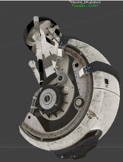 The Portal 2 GLaDOS head model. The Portal 2 GLaDOS head model.