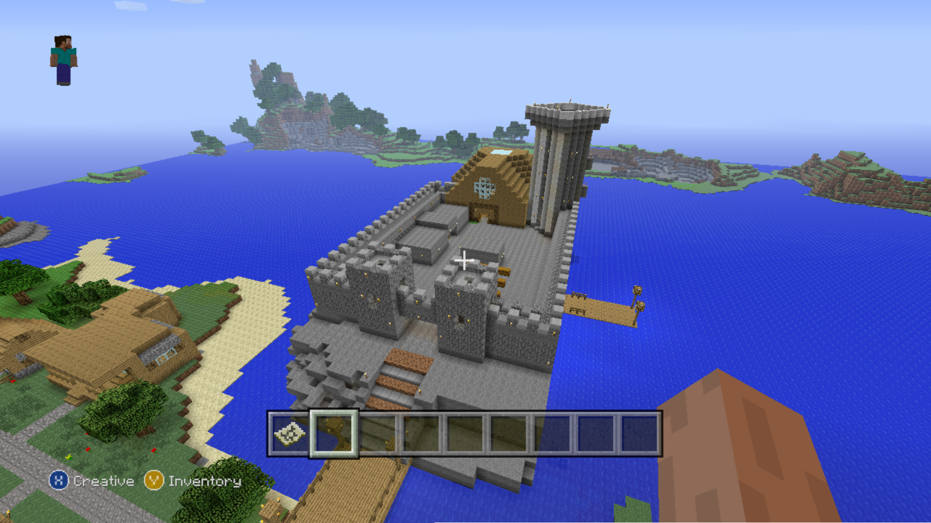 An aerial view of the castle. An aerial view of the castle.