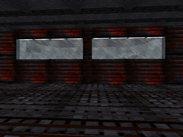 Windowed area to the right of the gated station. Windowed area to the right of the gated station.