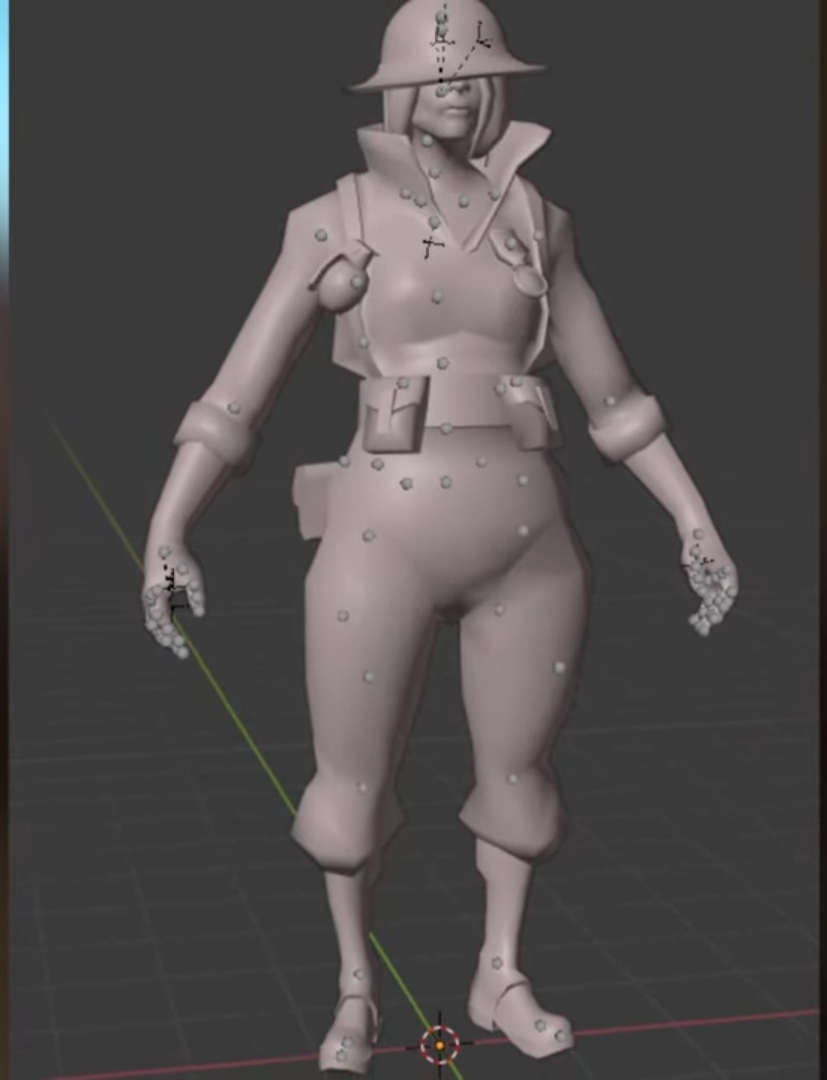 Newer Female Soldier model render leak.