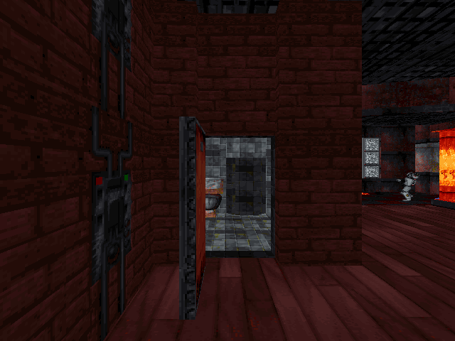 The bathroom and entrance to the dance floor. The bathroom and entrance to the dance floor.