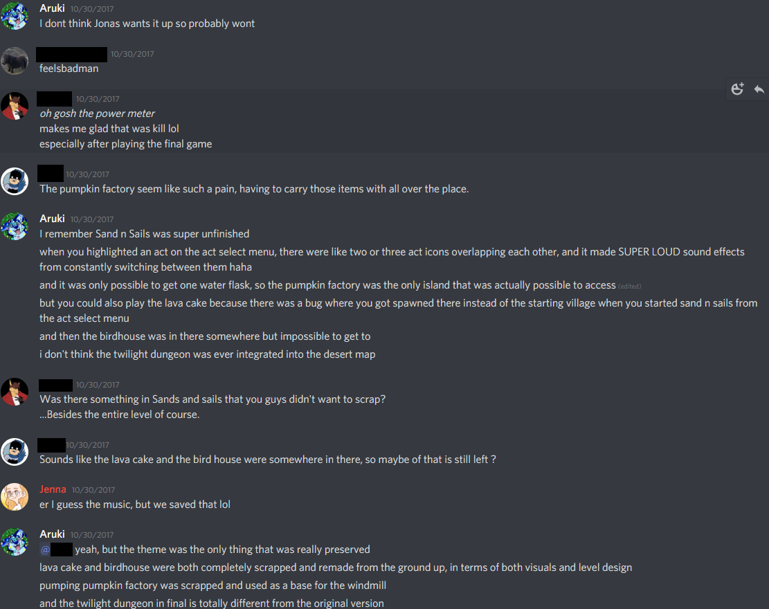 Aruki talking about how unfinished Sand 'n Sails was.