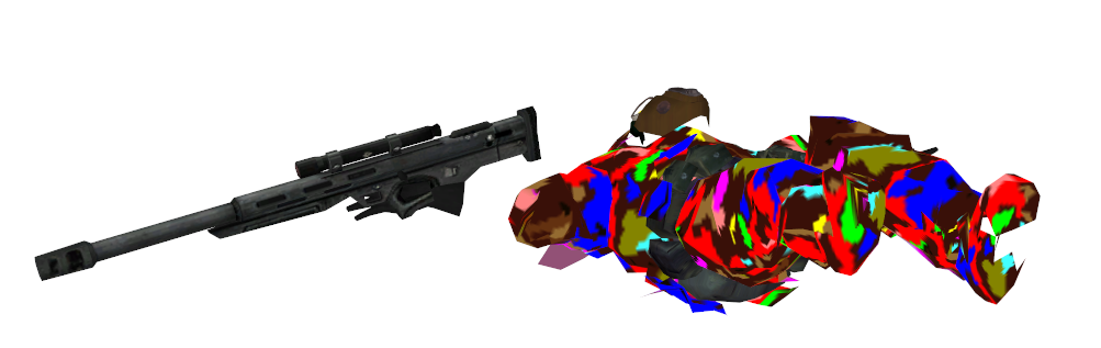 End of the Combine Elite's dying animation. End of the Combine Elite's dying animation.