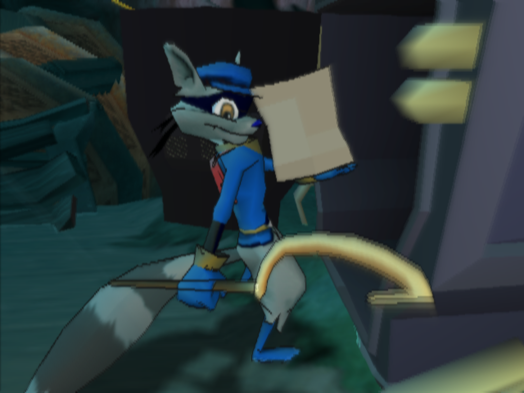 The page Sly pulls out of the vault uses a different model. The page Sly pulls out of the vault uses a different model.