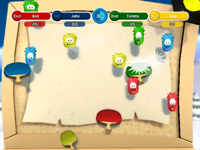 Prerelease image of Puffle Paddle.