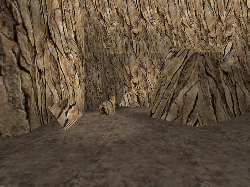 The canyon after one part of it randomly explodes.