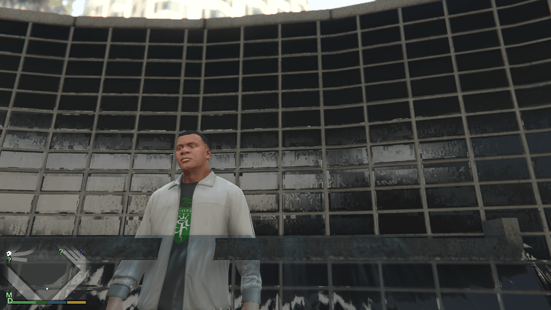 Franklin inside of the slab.