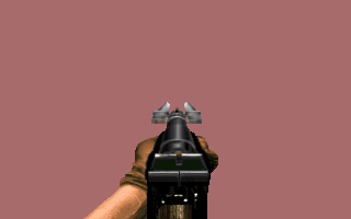 Early versions of the cut rifle weapon, one with a bayonet and another without it. Featured in Doom prototype version 0.2.
