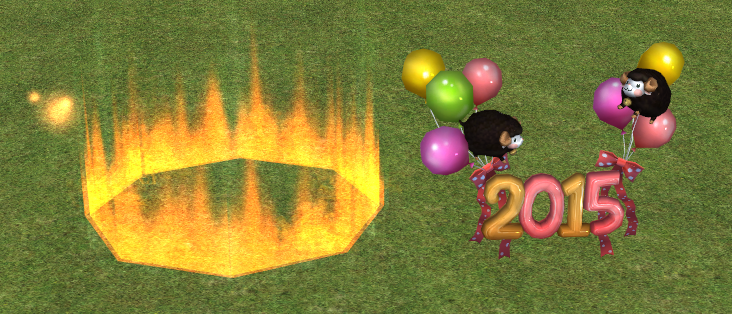 An Alban Training Grounds(?) effect and the "2015 New Year's Homestead Logo". An Alban Training Grounds(?) effect and the "2015 New Year's Homestead Logo".
