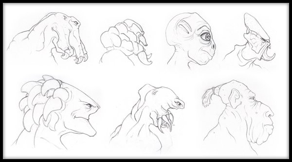 Some early concepts for members of the Covenant.