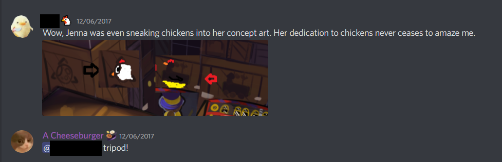 Someone making a joke with a part of the concept art Jenna posted.