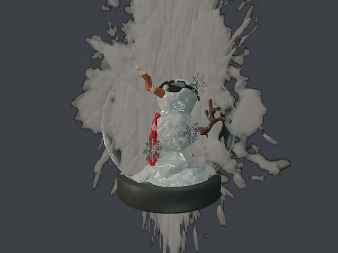 A snow globe post-explosion.