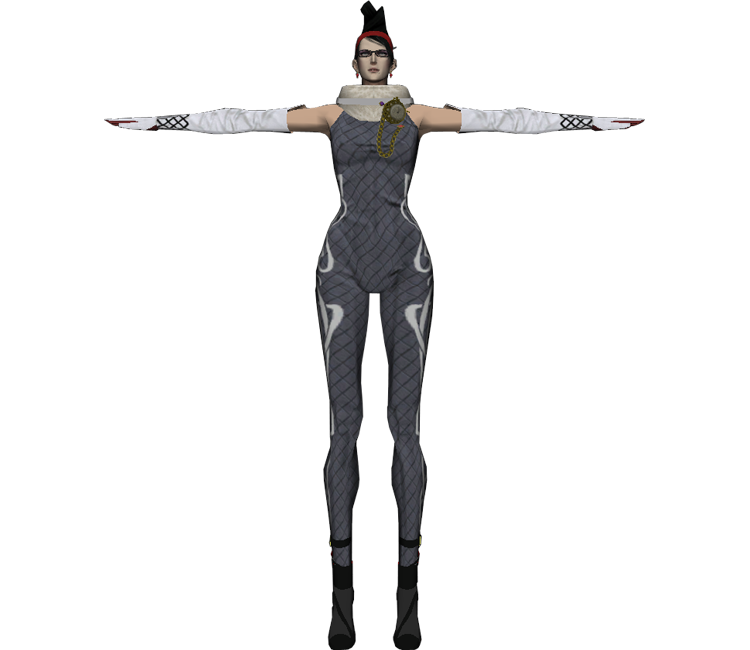Bayonetta's prototype model, out of the shell.