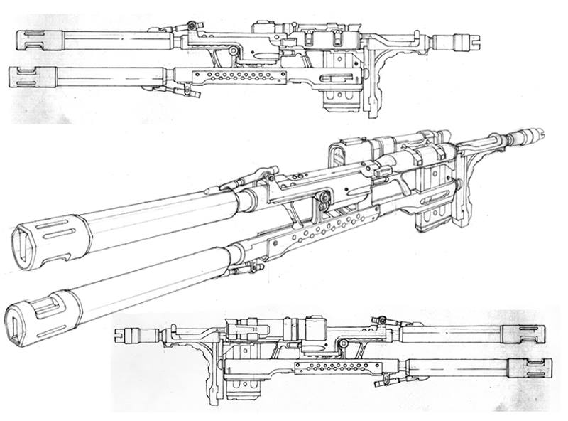 Sniper Rifle. Note the scope that is actually missing in the game model