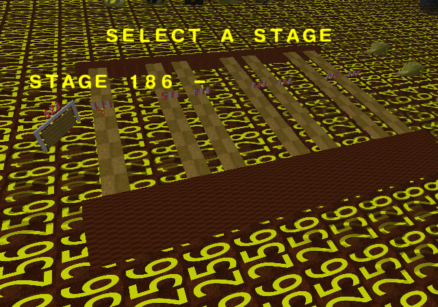 The starting area with some numbered bridges. The starting area with some numbered bridges.