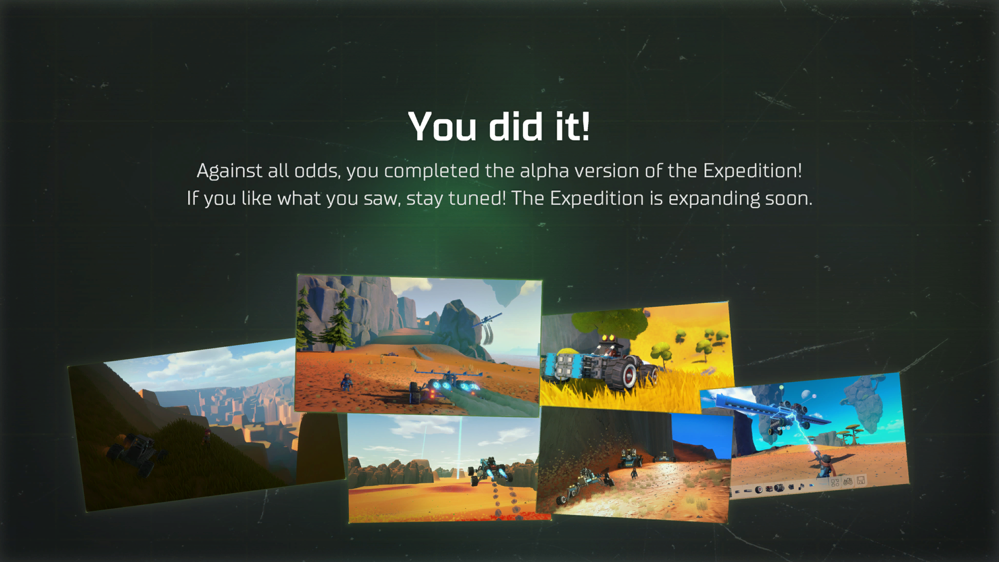 End banner of the Alpha Demo, showing the planned map. End banner of the Alpha Demo, showing the planned map.