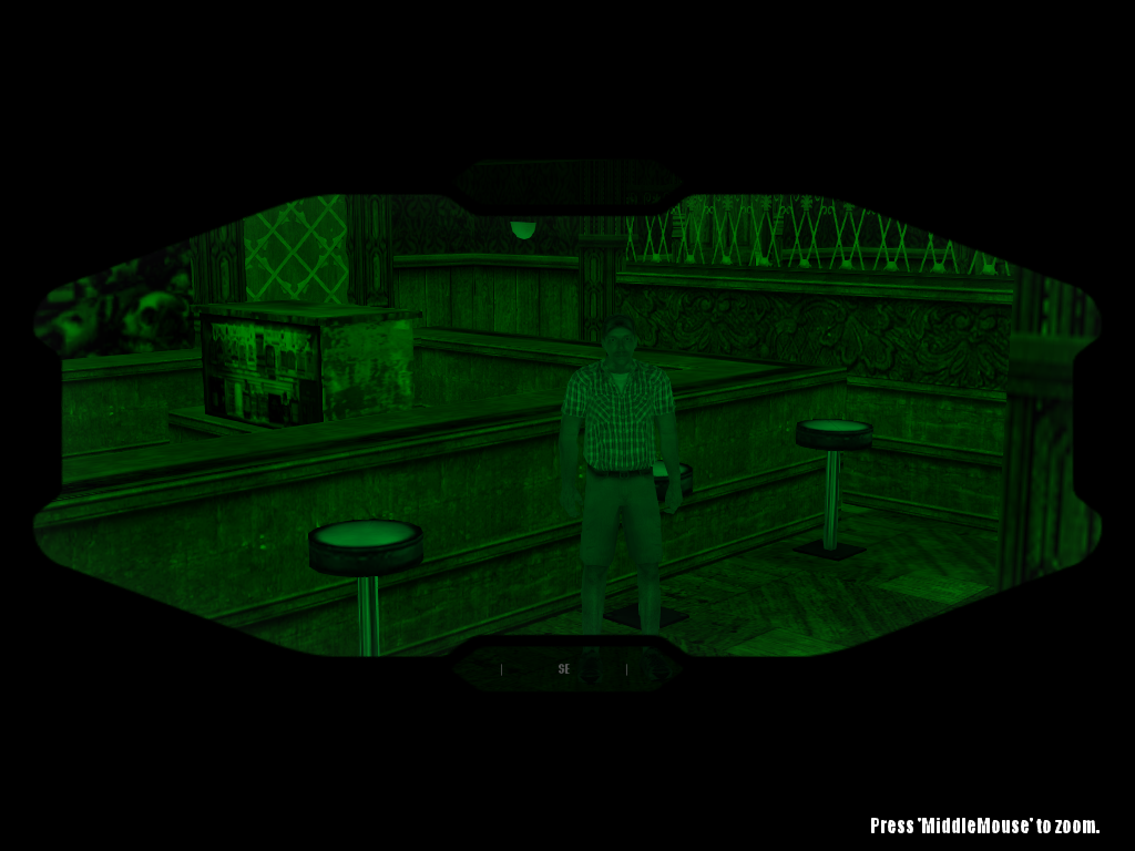 Using Zoom Vision while Night Vision is active.