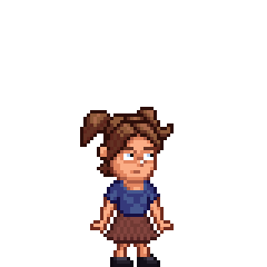Girl jumping into the pit.
