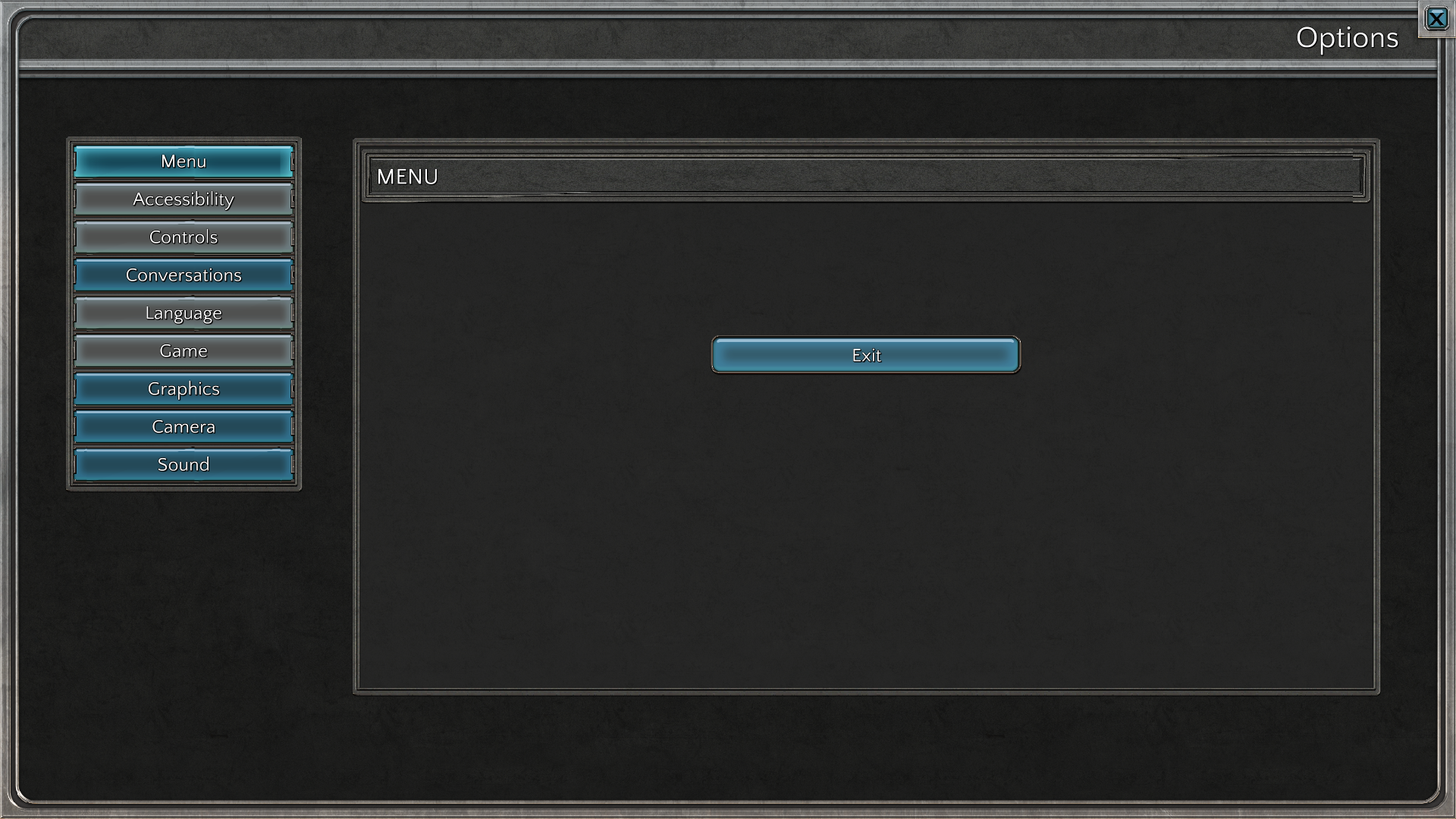 Options - Menu