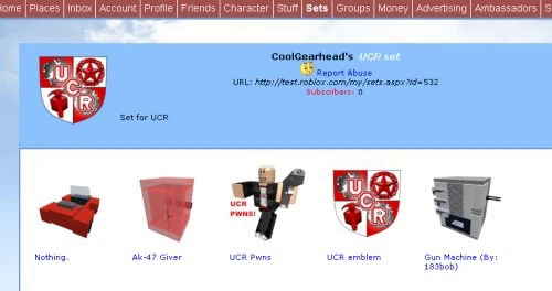 Roblox sets viewed through the website back in 2010. Roblox sets viewed through the website back in 2010.