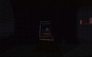 Entrence to a hallway that leads to a room.