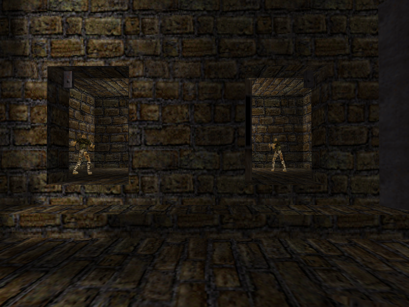 Cell block 2's door open. Cell block 2's door open.