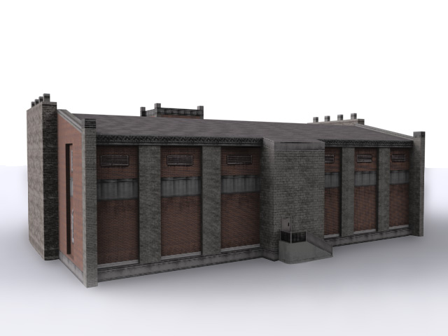 Back view of the library.