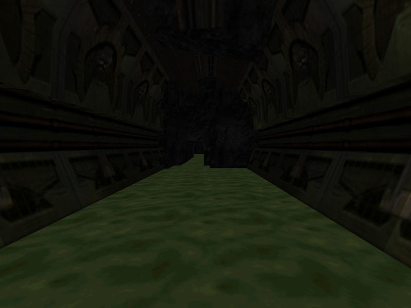 Collapsing pipe area.