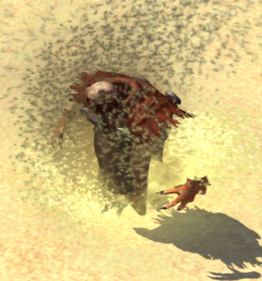 Sand Wraith in the Editor, with the "startVisible" parameter set to 1